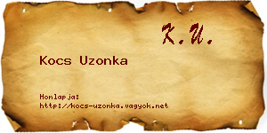 Kocs Uzonka névjegykártya